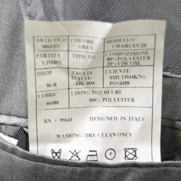 Lineage 44R Sport Coat Blazer Suit Jacket Gray Pol - Picture 8 of 8